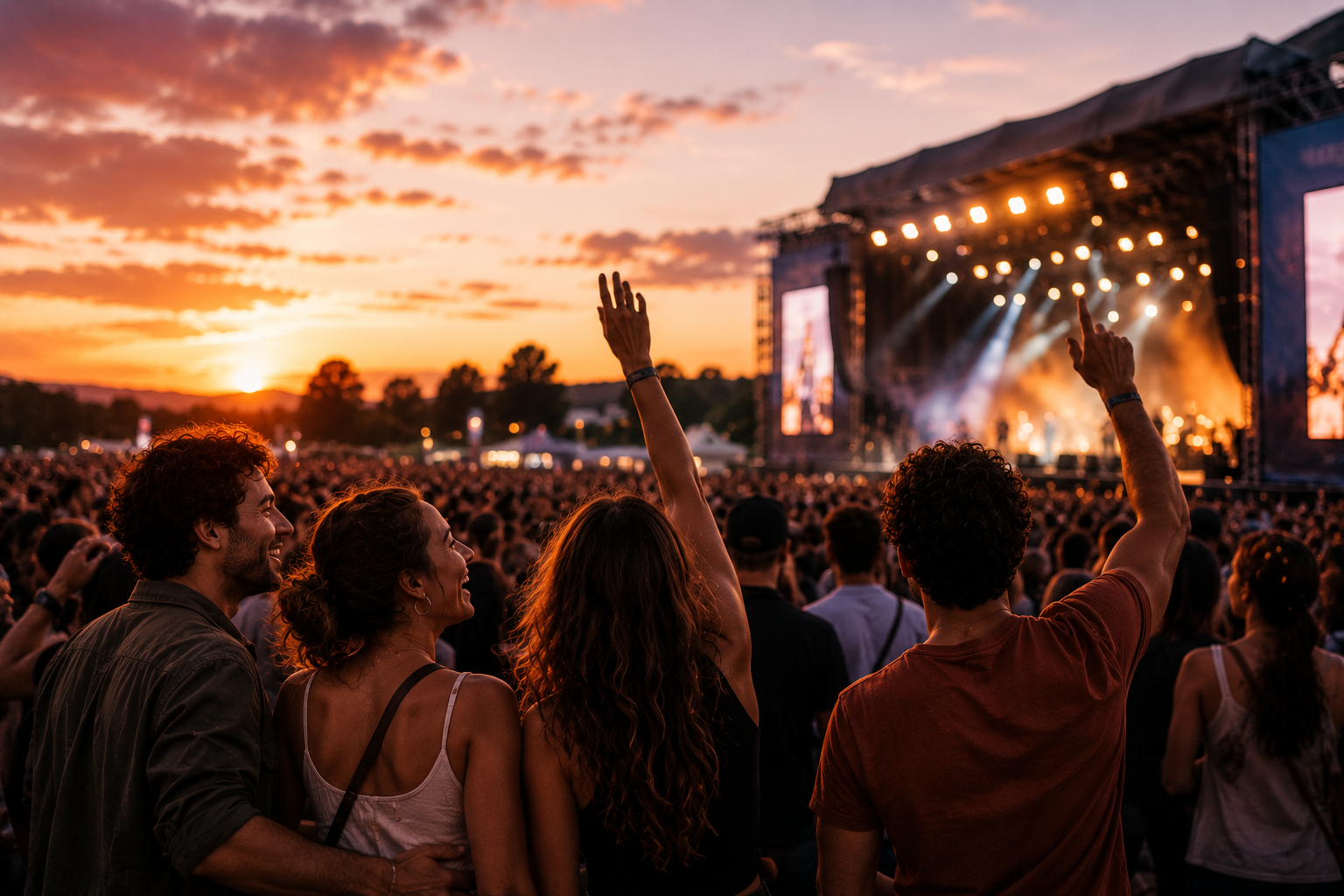 Concert au coucher du soleil