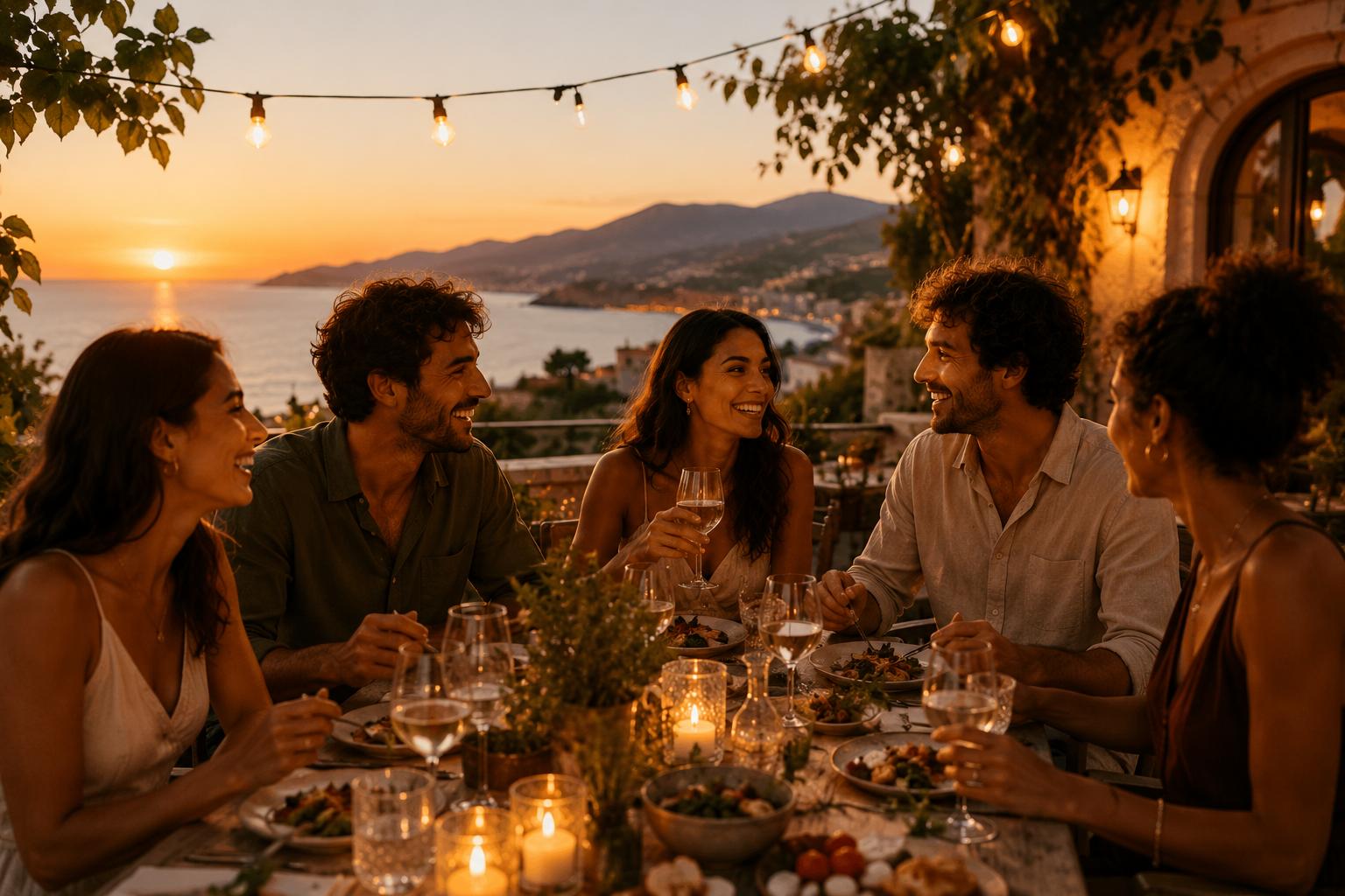 Dîner en terrasse